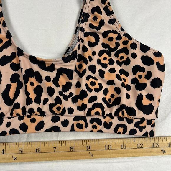 Nanu Cheetah Print Two Piece Swim Suit Bikini Size M - Picture 3 of 6